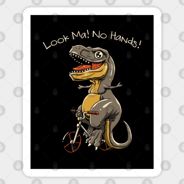 Look, Ma! No Hands! Sticker by Vincent Trinidad Art